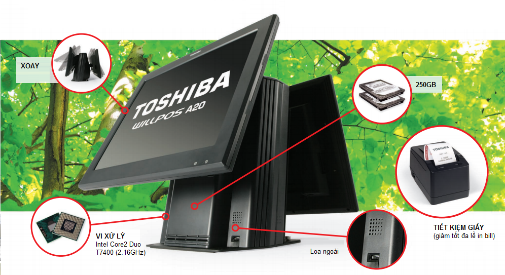 Máy Bán Hàng Pos Toshiba Willpos A20